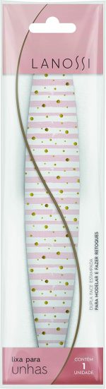 Lixa de Unhas Dupla Face Estampada, Lanossi Beauty & Care, Lixa de Unhas Dupla Face Estampada LS6006, Estampado