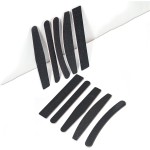 Lixa de unha 10 peças profissional dupla face 100/180 grão lixa de unha placa de esmeril preta manicure pedicure ferramenta - Imagem 2