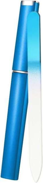Lixa de unha de vidro com capa dura, 1 lixa de unha de vidro para manicure. Uma lixa de unha forte e reutilizável.