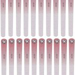Lixas de unha 20 peças dupla face 180/240 grão lavável reutilizável ferramentas de manicure rosa