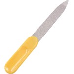 Lixas de unha de aço inoxidável, jateamento de areia dupla face, cores sortidas, conjunto de ferramentas de polimento de manicure (amarelo) - Imagem 2