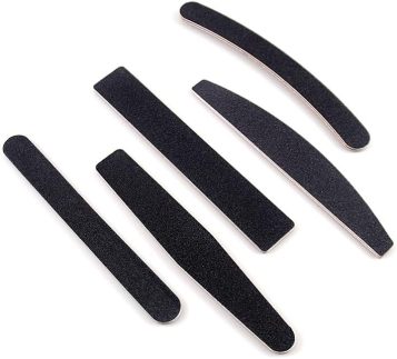 Lixas de unhas Emery Board (pacote com 10), lixa de unha de madeira de grão 100/180 para unhas naturais, conjunto de ferramentas de manicure Emory Filers de 17 cm, lixa de unha descartável para salão