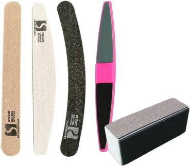 MARILU KIT MANICURE PERFEITA - 1 LIVA METALIZADA RETA GRÃO 120/200, 1 LIXA METALIZADA BANANA GRÃO 120/200, 1 LIXA METALIZADA BOOMERANG GRÂO 120/200, 1 LIXA