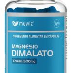 Magnésio Dimalato 500mg 60 Cápsulas Suplemento Mineral Muwiz