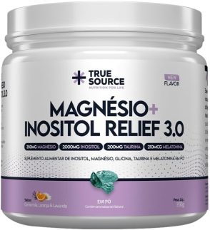 Magnésio Inositol Relief 3.0 Sabor Camomila e Laranja True Source 350gr True Magnésio + Inositol Relief 3.0-350g Camomila e Laranja - True Source