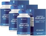Magnesio Quelato 500mg 60 Capsulas Muwiz - 3 Caixas