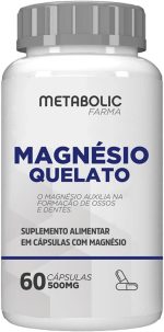 Magnesio Quelato Bisglicinato puro 500mg 60 cápsulas - Metabolic