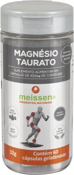 Magnésio Taurato 500Mg 60 Cápsulas, Meissen Branco