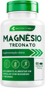 Magnesio Treonato Puro Concentrado Formula Importada 500Mg 60Cáps - Ecomev
