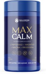 Max Calm L-Triptofano Magnésio Relax Foco Bem Estar 60 Cáps - Natural do Vale