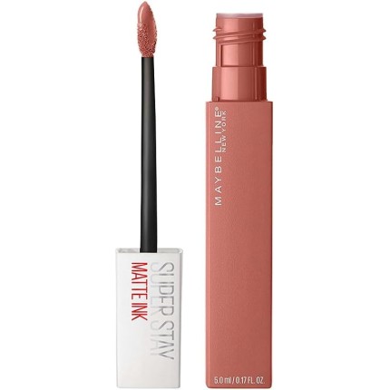 Maybelline SuperStay Matte Ink Batom Líquido Matte Longa Duração 16H com Aplicador Preciso, Não Transfere e Cor Intensa, Acabamento Matte Confortável, Cor 65 Seductress Nude Bege, 5ml