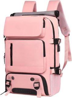 Mochila de Viagem Multifuncional, Compartimento para Sapatos, Porta USB, Bolsa P/Trabalho Escola Passeio Universidade, Grande, Múltiplos Bolsos