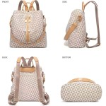 Mochilas femininas moda bolsa de couro PU design multiuso bolsa conversível mochila de viagem bolsa e bolsa 2 peças - Imagem 2
