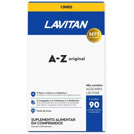 Multivitamínico Lavitan AZ Original Com 90 Comprimidos