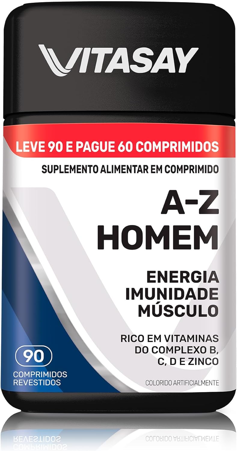 Multivitaminico-Vitasay-AZ-Homem-com-90-comprimidos.jpg Multivitaminico Vitasay AZ Homem com 90 comprimidos