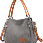 NICOLE & DORIS Bolsa de ombro feminina de lona com zíper bolsa transversal feminina para trabalho, sapata, uso diário