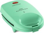 Nostalgia Sanduicheira pessoal MyMini, prensa antiaderente Panini Press, Bolsos para Pizza, Quesadillas, Verde Menta