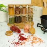 Oikos - Kit 10 Potes de Vidro 250ml com Tampa de Bambu Herméticos Redondos - Imagem 2