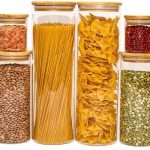 Oikos - Kit 11 Potes de Vidro com Tampa de Bambu Herméticos Redondos