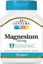 Óxido De Magnésio 250mg Importado EUA Century 110 Tabletes
