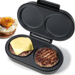 Preto, 27.5*15 cm, Multi Cook , Omeleteira Eletrica, Omeleteira, Omeleteira Eletrica 110V, Pode Fazer Hambúrgueres, Omeleteiras Duplas com 2 Ranhuras Redondas