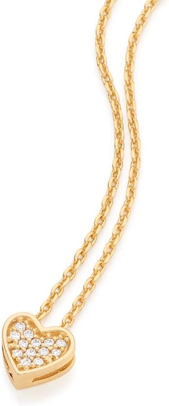 Rommanel-Gargantilha-com-Pingente-Coracao-Branco-531549.jpg Rommanel - Gargantilha com Pingente Coração Branco - 531549 - Mulher - Romântico, Sentimental - Ouro Folheado - Colar