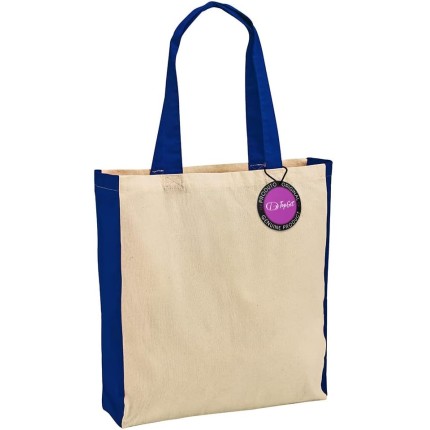 Sacola Ecobag em Algodão 37x41cm Varese TopGet (Azul)