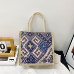 Sacola utilitária retrô, capacidade grande, vários bolsosBolsa feminina, preta, 21 x 19 x 12 cm, adulta, feminina (azul) - Imagem 2