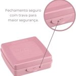 Sanduicheira Rosa Plástica Fit Sanremo SR684/1 585ml - Unidade