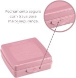 Sanduicheira Rosa Plástica Fit Sanremo SR684/1 585ml - Unidade