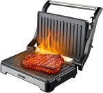 Sanduicheira e Mini Grill HQ 180º 1000W Antiaderente Inox HQ-SG002 220V