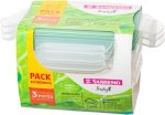 Sanremo - Conjunto de 3 Potes Plásticos Herméticos de 330ml, Linha Freshy