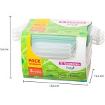 Sanremo - Conjunto de 3 Potes Plásticos Herméticos de 330ml, Linha Freshy - Imagem 2