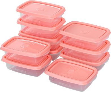 Sanremo - Kit Fácil com 10 Potes Plásticos Retangulares de 280mL, Linha Fácil