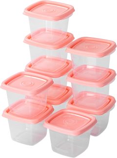 Sanremo - Kit com 10 Potes Plásticos Quadrados de 200mL, Linha Fácil