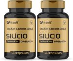 Silício Orgânico – 60 Cápsulas 490mg Suplemento Alimentar Muwiz 2 Unidades