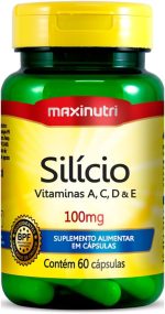 Silício + Vit. A, C, D e E 100mg - 60 Cáps., Maxinutri