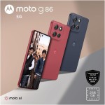 Smartphone Motorola Moto g86 5G - 256GB 24GB (8GB RAM+16GB Ram Boost) Tela 1.5K pOLED, 50MP Sony camera OIS Moto AI, videos em 4K, IP68 + IP69 - Vermelho - Imagem 2