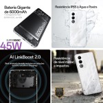 Smartphone OPPO A5 256GB 6GB RAM Bateria 6000mAh 45W 50MP AI Câmera BRANCO - Imagem 2