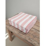 Toalha de Praia Tucca Salina Fibra de Bambu e Algodão 70x140cm Grossa Super Macia Alta Absorção Premium Para Piscina Resort Hotelaria Luxo Design Minimalista Secagem Rápida (Rosa) - Imagem 2