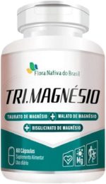 Tri Magnésio (Taurato,Malato e Quelato) 60caps - Flora Nativa