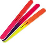 Tweezerman Lixas de unhas neon quentes, sortidas, 3 unidades