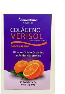 Verisol Pro Beauty 30 Sachês sabor Laranja - Rico Silício Orgânico e Ácido Hialurônico