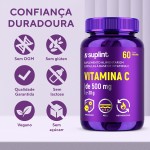 Vitamina C 1000 mg por Dia (2 Cápsulas) | Suplemento Vitamínico | Cápsulas Veganas, Sem Glúten e Não Transgênico – 60 Cápsulas - Imagem 2