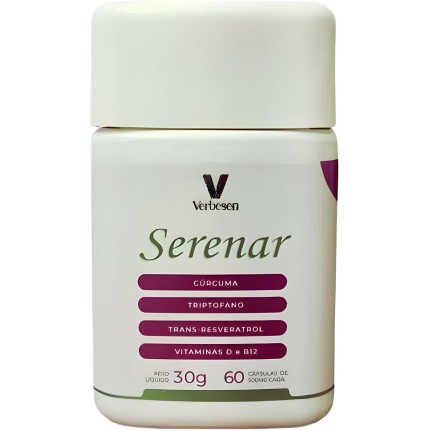 1 Pote Serenar Suplemento para Menopausa Verbesen 60 Cápsulas – Alívio de Sintomas da Menopausa, Bem-Estar Feminino, Vitaminas e Minerais Naturais