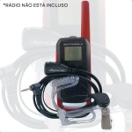 Fone De Ouvido De Silicone Entrada P1 Para Rádio Comunicador Walkie Talkie Motorola T210 T470 T38BR - Imagem 7