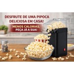 Pipoqueira Elétrica 1200W Preta – Pipoca Sem Óleo, Rápida e Saudável, com Tampa Medidora – 110V - Qualidade Premium - Imagem 3