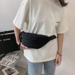 Bolsa Transversal Tiracolo Bag Pochete Impermeável Feminino Masculino Bolsinha De Cintura Lateral Shoulder Viagem Necessaire Treino Academia Esportiva Porta Celular Carteira (Preto) - Imagem 3