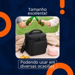 Bolsa Térmica 7L 2 Compartimentos - Lancheira Marmiteira Pequena Impermeável, Mantém Quente/Frio, para Lanches Trabalho Faculdade (Cinza) - Imagem 4