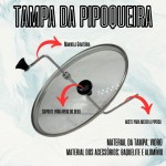 Panela Pipoqueira Nº 20 Alumínio Vermelho com Tampa de Vidro 4 Litros – Praticidade e Qualidade! - Imagem 7